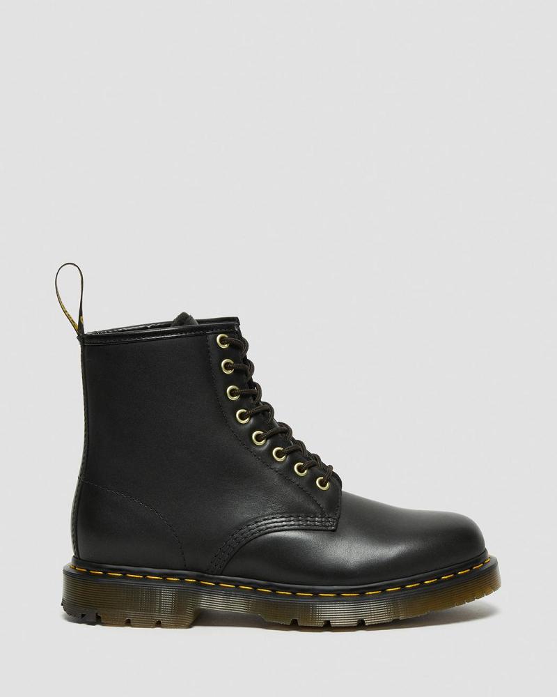 Botas De Trabajo Dr Martens 1460 DM's Wintergrip Cuero Mujer Negros | MX 403MQZ